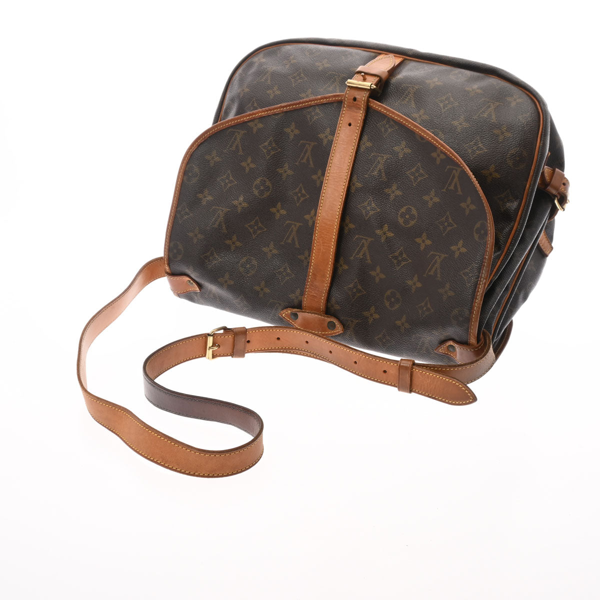 ルイヴィトンソミュール 35 14145 ブラウン レディース モノグラムキャンバス ショルダーバッグ M42254 LOUIS VUITTON 中古  – 銀蔵オンライン