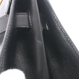 HERMES エルメス ケリー32 外縫い ブラック ゴールド金具 □D刻印(2000年頃) レディース ボックスカーフ 2WAYバッグ Aランク 中古 銀蔵