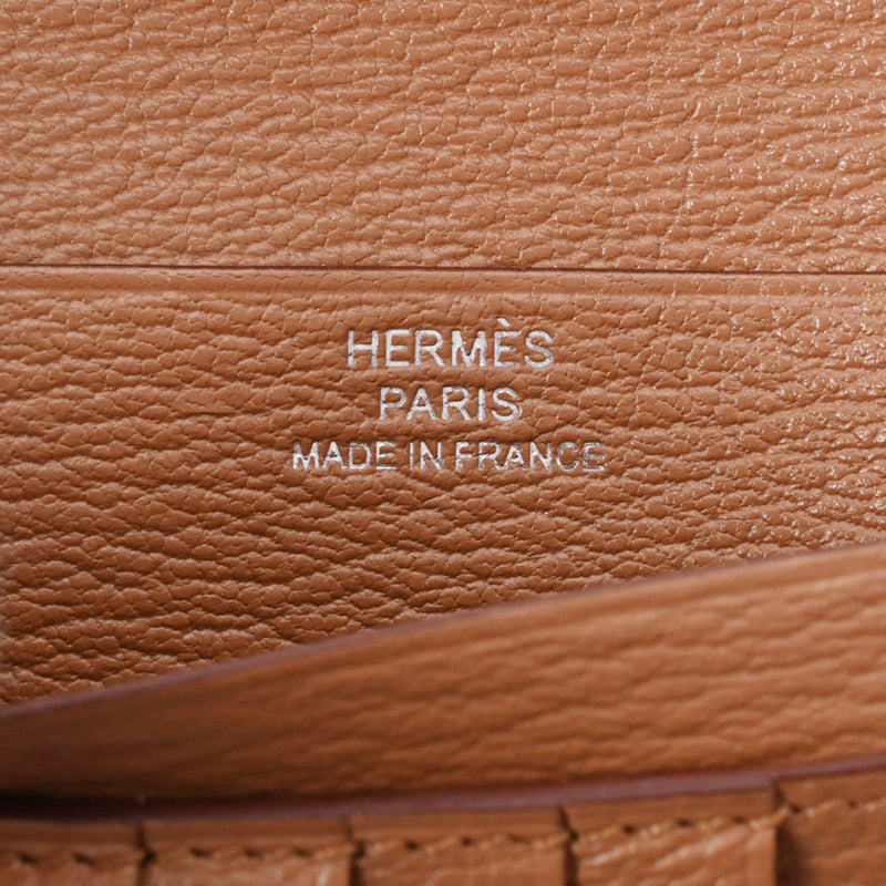 HERMES エルメス ベアン コンパクト  ケプラーチョ パラジウム金具 Z刻印(2021年頃) レディース シェーブル 二つ折り財布 Aランク 中古 銀蔵