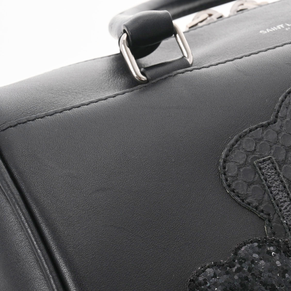 サンローランベイビーダッフル 2WAY 黒 シルバー金具 レディース