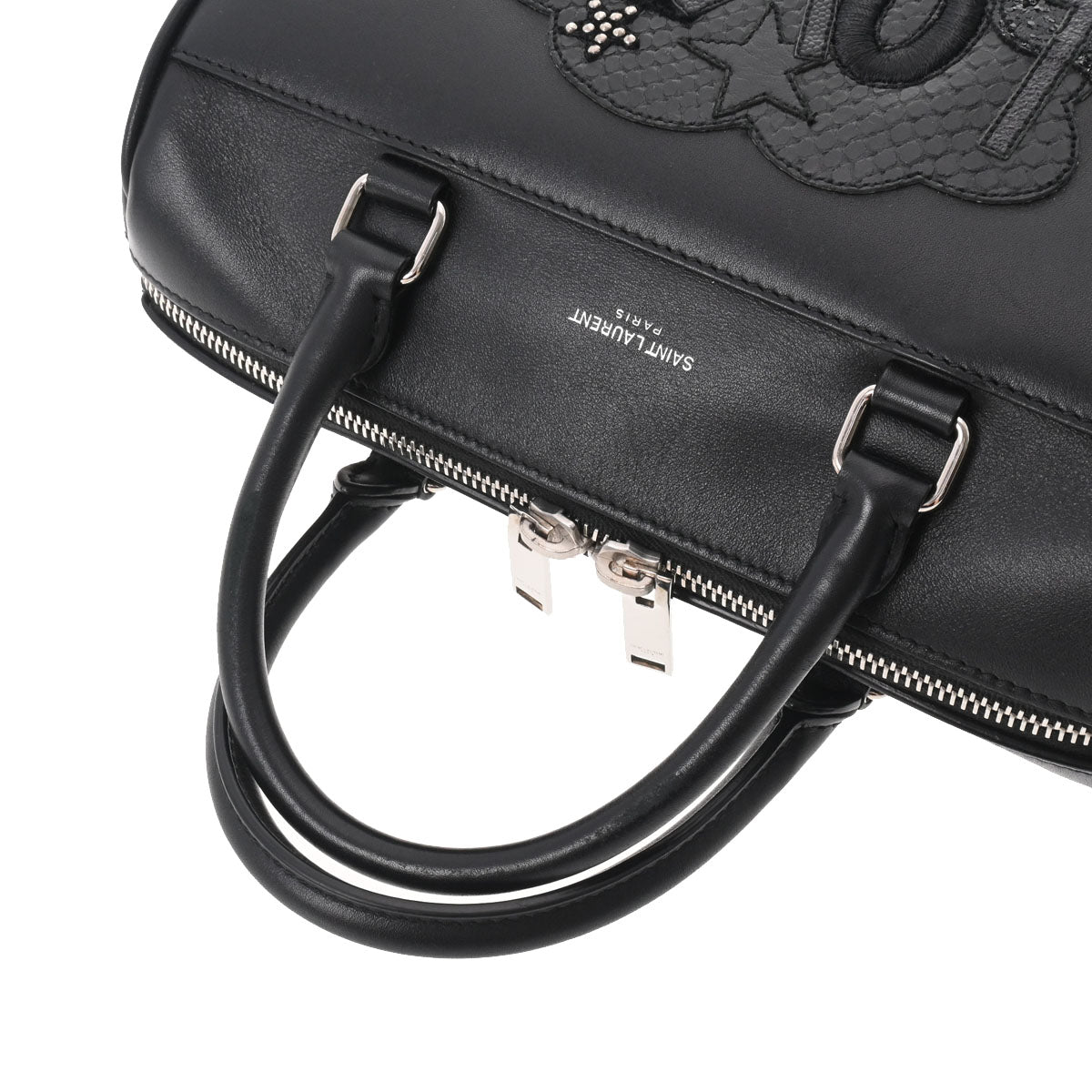 サンローランベイビーダッフル 2WAY 黒 シルバー金具 レディース