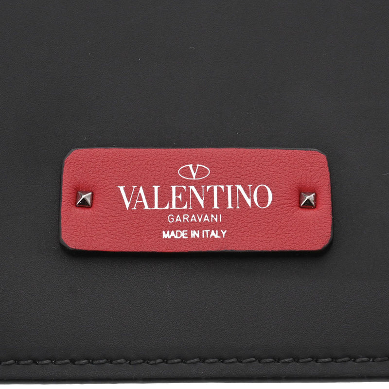 Valentino ヴァレンチノ 18年モデル 黒/白 シルバー金具 ユニセックス レザー トートバッグ Aランク 中古 銀蔵