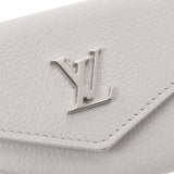 LOUIS VUITTON ルイヴィトン ポルトフォイユ ロックミニ スノー M68482 レディース カーフ 三つ折り財布 Aランク 中古 銀蔵