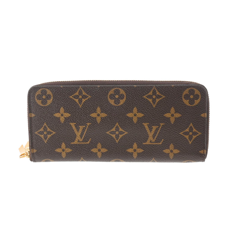 LOUIS VUITTON ルイヴィトン モノグラム ポルトフォイユクレマンス ブラウン/ミモザ M60744 レディース モノグラムキャンバス 長財布 Aランク 中古 銀蔵