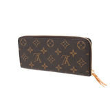 LOUIS VUITTON ルイヴィトン モノグラム ポルトフォイユクレマンス ブラウン/ミモザ M60744 レディース モノグラムキャンバス 長財布 Aランク 中古 銀蔵