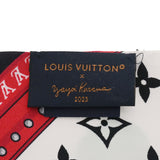 LOUIS VUITTON ルイヴィトン バンドーBB ペインティッド ドット 草間彌生コラボ ホワイト M78284 レディース シルク100％ スカーフ Bランク 中古 銀蔵