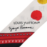 LOUIS VUITTON ルイヴィトン バンドーBB ペインティッド ドット 草間彌生コラボ ホワイト M78284 レディース シルク100％ スカーフ Bランク 中古 銀蔵