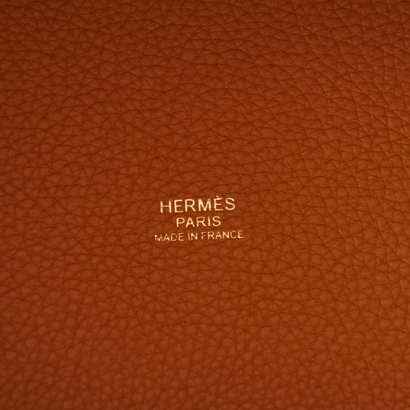 HERMES エルメス ピコタンロックMM  ゴールド ゴールド金具 B刻印(2023年頃) レディース トリヨンクレマンス ハンドバッグ 未使用 銀蔵