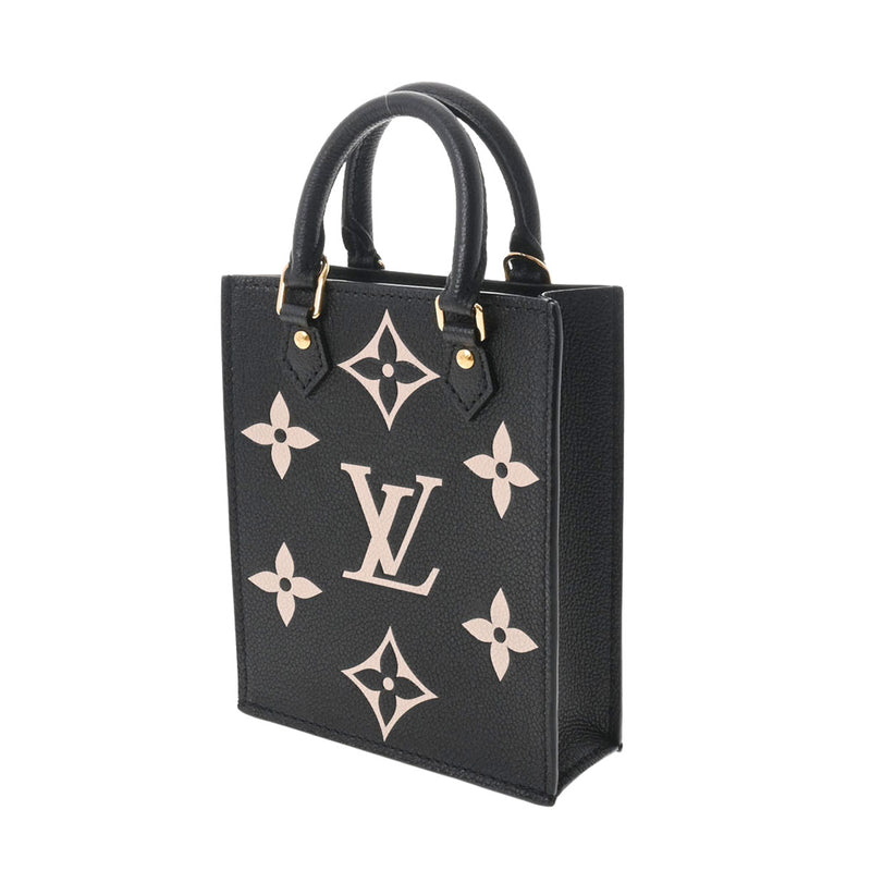 ルイヴィトンプティットサックプラ ノワール/ベージュ レディース モノグラムアンプラント 2WAYバッグ M81416 LOUIS VUITTON  中古 – 銀蔵オンライン