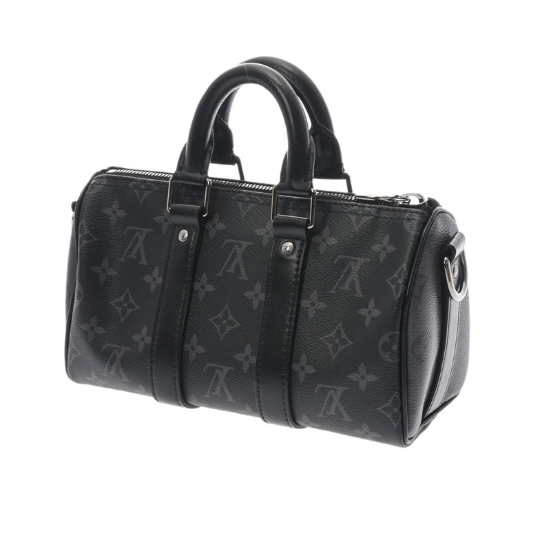 LOUIS VUITTON ルイヴィトン モノグラムエクリプス キーポルバンドリエール 25 ブラック M46271 メンズ モノグラムエクリプスキャンバス ボストンバッグ Aランク 中古 銀蔵