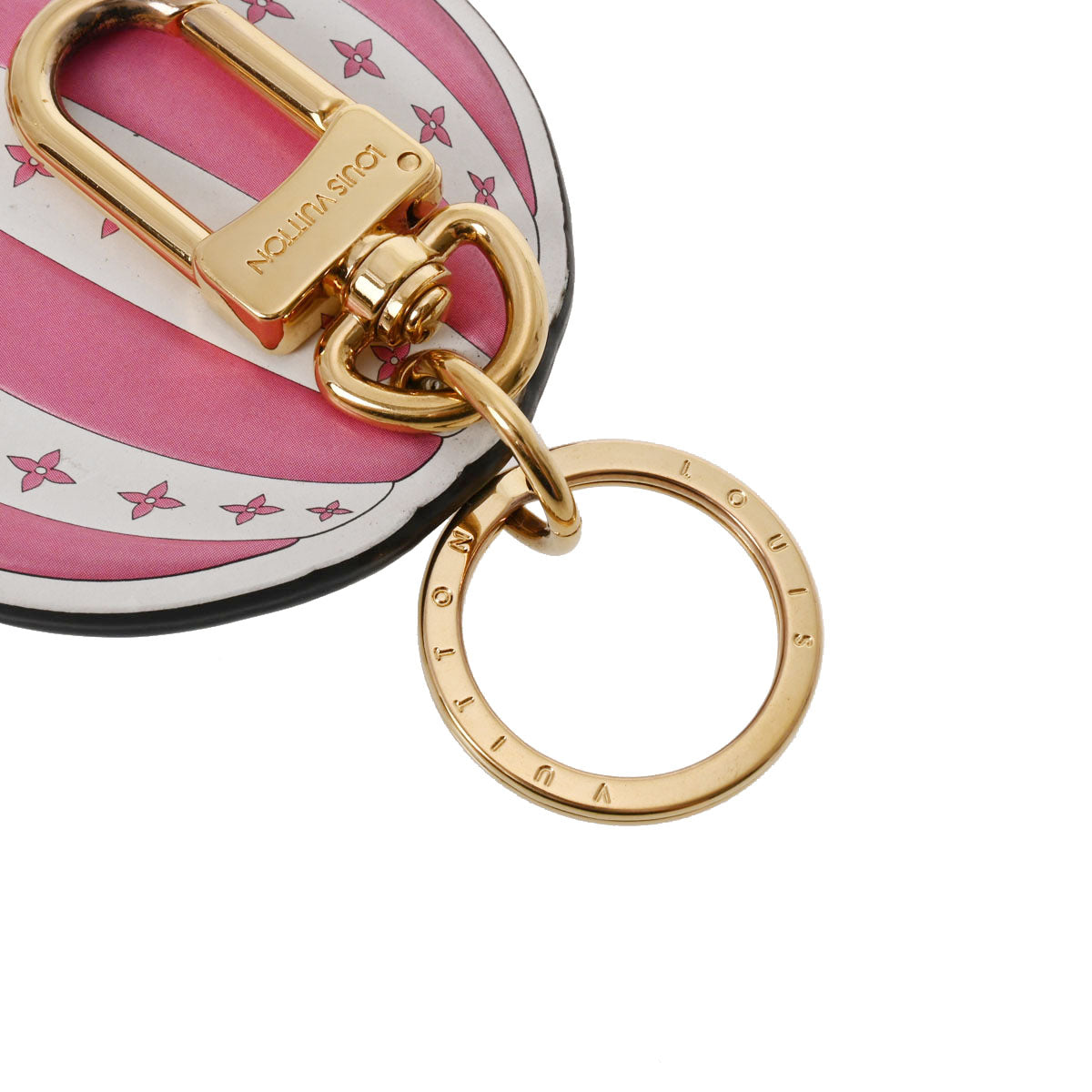 ルイヴィトンポルトクレ ヴィヴィエンヌ バッグチャーム 白/ピンク