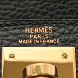 HERMES エルメス ケリー28 外縫い ブラック ゴールド金具 □E刻印(2001年頃) レディース アルデンヌ 2WAYバッグ Aランク 中古 銀蔵