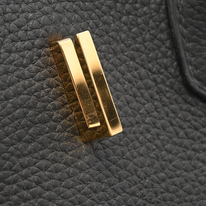 HERMES エルメス バーキン35 ブラック ゴールド金具 C刻印(2018年頃) ユニセックス トゴ ハンドバッグ Aランク 中古 銀蔵