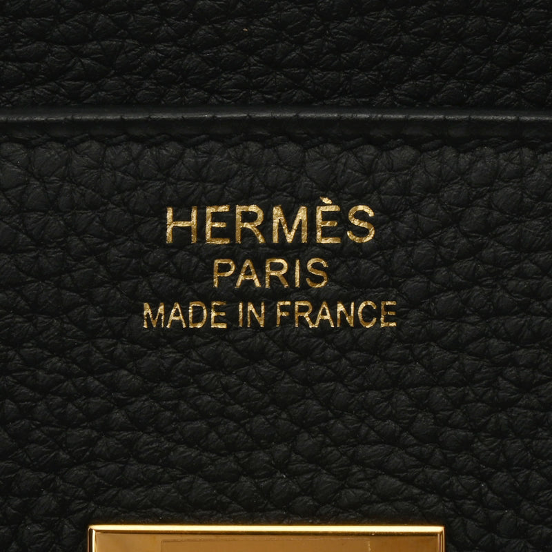 HERMES エルメス バーキン35 ブラック ゴールド金具 C刻印(2018年頃) ユニセックス トゴ ハンドバッグ Aランク 中古 銀蔵