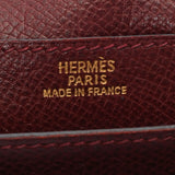 HERMES エルメス ベアン ルージュアッシュ ゴールド金具 □F刻印(2002年頃) レディース リセ 長財布 Bランク 中古 銀蔵