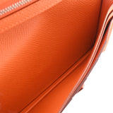 HERMES エルメス ベアンスフレ  オレンジ シルバー金具 □R刻印(2014年頃) レディース ヴォーエプソン 長財布 未使用 銀蔵