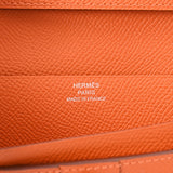 HERMES エルメス ベアンスフレ  オレンジ シルバー金具 □R刻印(2014年頃) レディース ヴォーエプソン 長財布 未使用 銀蔵