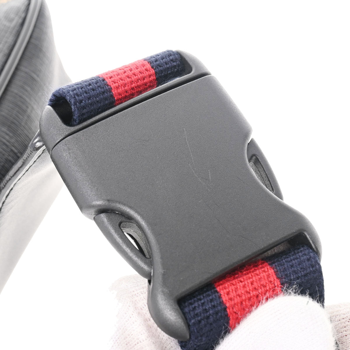 グッチタイガー ベルトバッグ ブラック シルバー金具 メンズ GG