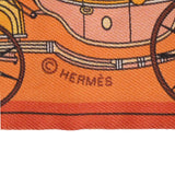 HERMES エルメス ツイリー 馬車 旧タグ オレンジ レディース シルク100％ スカーフ Aランク 中古 銀蔵