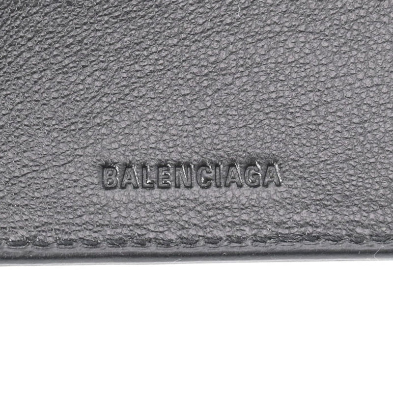 BALENCIAGA バレンシアガ コンパクトウォレット キャッシュ 黒 ユニセックス カーフ 三つ折り財布 未使用 銀蔵