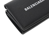 BALENCIAGA バレンシアガ コンパクトウォレット キャッシュ 黒 ユニセックス カーフ 三つ折り財布 未使用 銀蔵