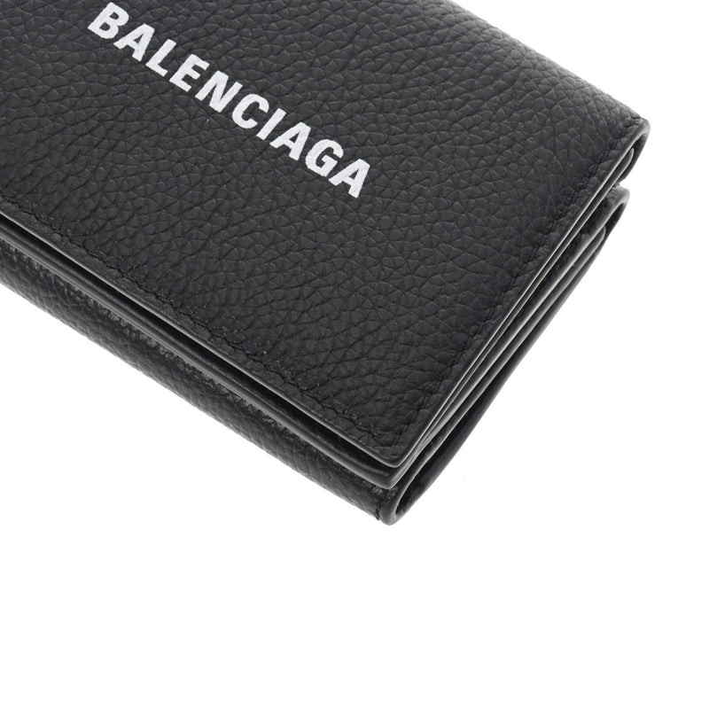 BALENCIAGA バレンシアガ コンパクトウォレット キャッシュ 黒 ユニセックス カーフ 三つ折り財布 未使用 銀蔵