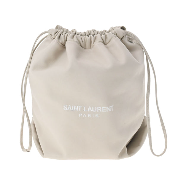 サンローランテディ スモール 巾着タイプ アイボリー シルバー金具 レディース カーフ ショルダーバッグ SAINT LAURENT 中古 –  銀蔵オンライン