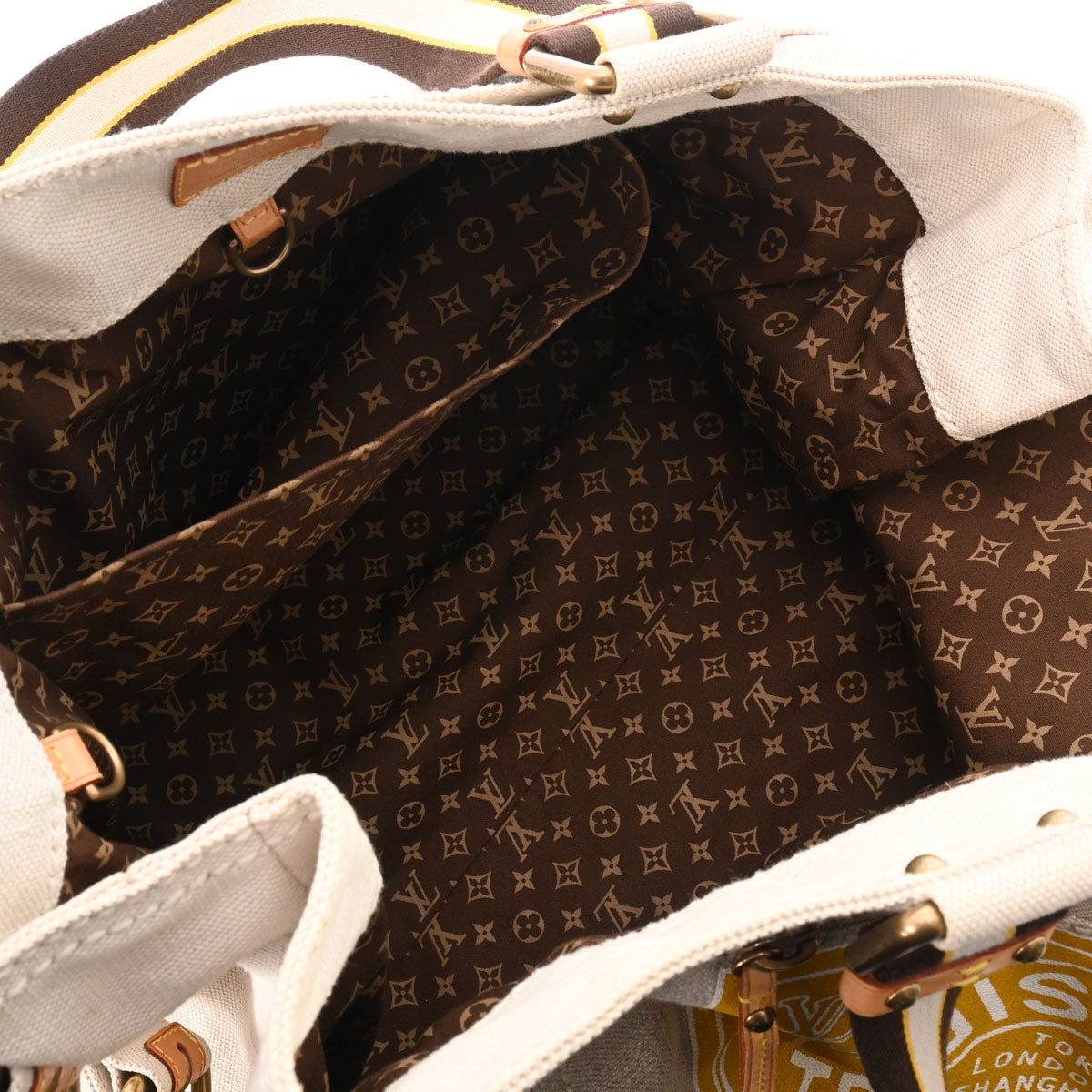 ルイヴィトンクルーズライン グローブショッパーGM ベージュ/イエロー ユニセックス キャンバス トートバッグ M95110 LOUIS  VUITTON 中古 – 銀蔵オンライン