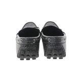 LOUIS VUITTON ルイヴィトン エクリプス ローファー #8.5 黒/グレー シルバー金具 メンズ モノグラムエクリプスキャンバス ローファー Aランク 中古 銀蔵