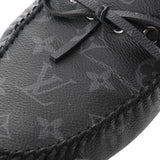 LOUIS VUITTON ルイヴィトン エクリプス ローファー #8.5 黒/グレー シルバー金具 メンズ モノグラムエクリプスキャンバス ローファー Aランク 中古 銀蔵
