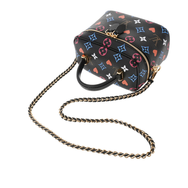 LOUIS VUITTON ルイヴィトン モノグラム ゲームオン ヴァニティ PM 2WAY ノワール M57482 レディース モノグラムキャンバス ハンドバッグ Aランク 中古 銀蔵