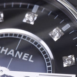 CHANEL シャネル J12 33mm 12Pダイヤ H1625 レディース 黒セラミック 腕時計 クオーツ ブラック文字盤 Aランク 中古 銀蔵