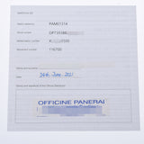 OFFICINE PANERAI オフィチーネパネライ ルミノール マリーナ PAM01314 メンズ SS/革 腕時計 自動巻き ホワイト文字盤 Aランク 中古 銀蔵