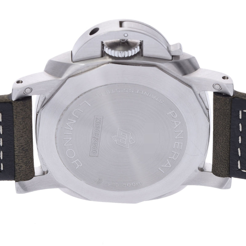 パネライ PANERAI ルミノールマリーナ PAM01314 ホワイト文字盤 SS/レザーストラップ 自動巻き メンズ 腕時計