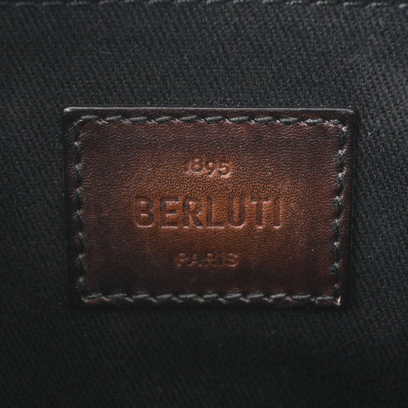 BERLUTI ベルルッティ フォーエバー ブラック シルバー金具 メンズ PVC トートバッグ Aランク 中古 銀蔵