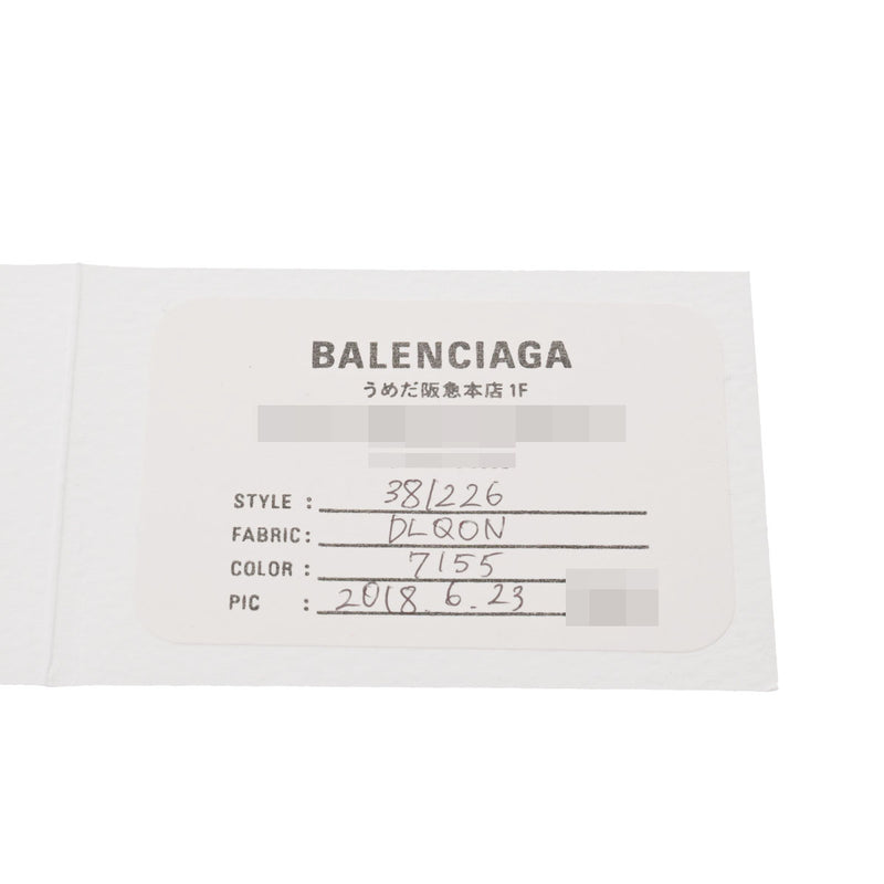 BALENCIAGA バレンシアガ ペーパーコンチネンタル 黄 シルバー金具 381226 ユニセックス カーフ 長財布 未使用 銀蔵