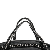 CHANEL シャネル ラグジュアリーライン ボストンバッグ ブラック シルバー金具 A31405 レディース エナメル ハンドバッグ Bランク 中古 銀蔵