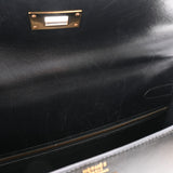 HERMES エルメス ケリー32 外縫い ブラック ゴールド金具 〇Z刻印(1996年頃) レディース ボックスカーフ 2WAYバッグ ABランク 中古 銀蔵
