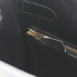HERMES エルメス ケリー32 外縫い ブラック ゴールド金具 〇Z刻印(1996年頃) レディース ボックスカーフ 2WAYバッグ ABランク 中古 銀蔵