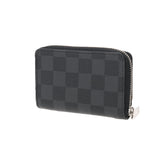 LOUIS VUITTON ルイヴィトン ダミエ グラフィット ジッピーコインパース 黒/グレー N63076 メンズ ダミエグラフィットキャンバス コインケース ABランク 中古 銀蔵