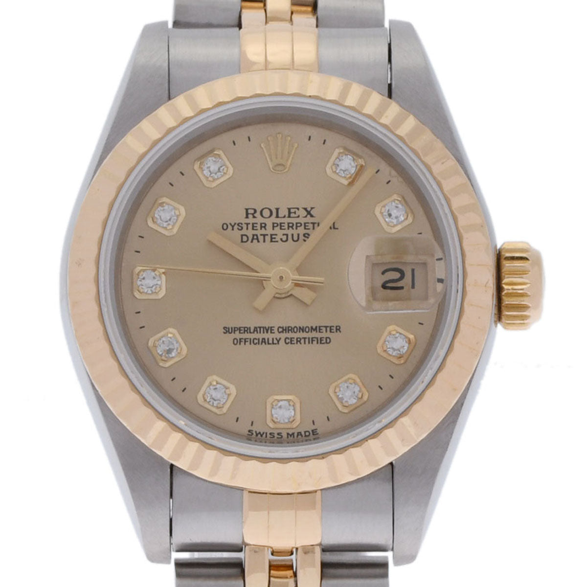 ROLEX ロレックス デイトジャスト 10Pダイヤ 69173G レディース YG/SS 腕時計 自動巻き シャンパン文字盤 Aランク 中古  人気・おすすめ｜多用途・生活用品におすすめ 口コミ人気 即納 日本国内発送・信頼対応