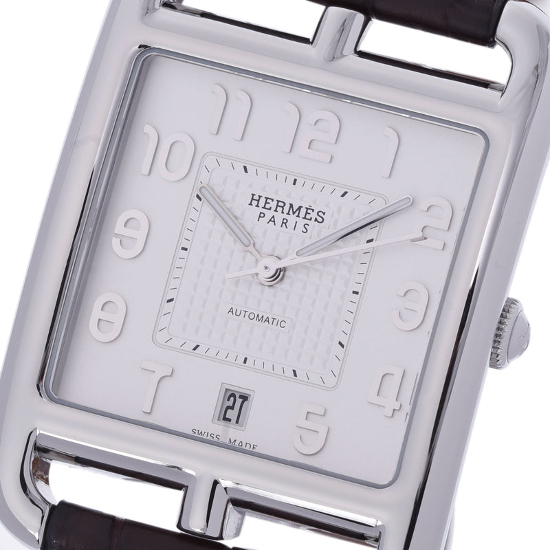 HERMES エルメス ケープコット CD7.810 Y刻印(2020年頃)  メンズ SS/アリゲーター 腕時計 自動巻き 白文字盤 Aランク 中古 銀蔵