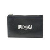 BALENCIAGA バレンシアガ フラグメントケース 黒 シルバー金具 640535 メンズ レザー コインケース ABランク 中古 銀蔵