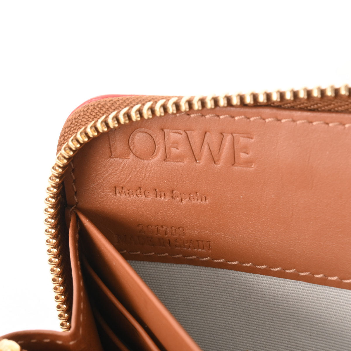 ロエベアナグラム ラウンドファスナー財布 オレンジ レディース レザー 長財布 LOEWE 中古 – 銀蔵オンライン