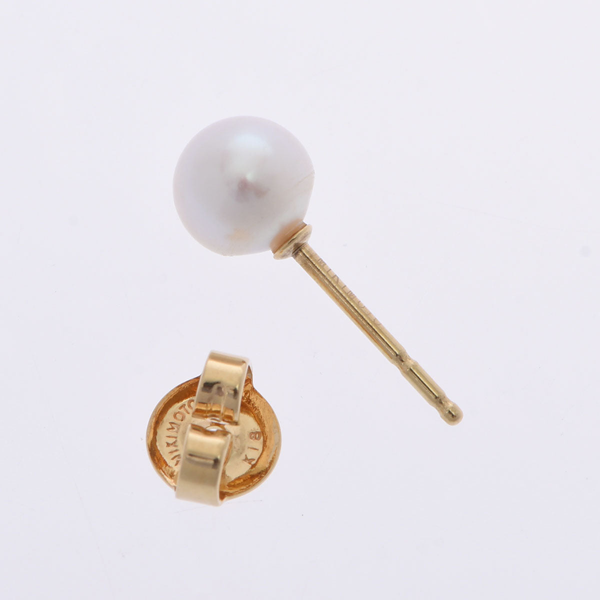 ミキモトパール レディース K18イエローゴールド ピアス MIKIMOTO 中古