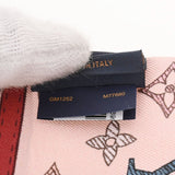 LOUIS VUITTON ルイヴィトン バンドー アップアンドウウェイ ピンク M77680 レディース シルク100％ スカーフ Aランク 中古 銀蔵