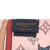 LOUIS VUITTON ルイヴィトン バンドー アップアンドウウェイ ピンク M77680 レディース シルク100％ スカーフ Aランク 中古 銀蔵