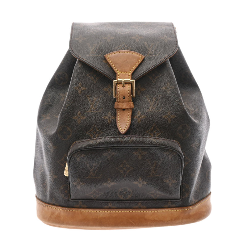 LOUIS VUITTON ルイヴィトン モノグラム モンスリ MM ブラウン M51136 ユニセックス モノグラムキャンバス リュック・デイパック Bランク 中古 銀蔵