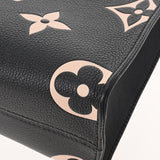 LOUIS VUITTON ルイヴィトン モノグラムアンプラント オンザゴー PM 2WAY 黒/ベージュ M45659 レディース レザー ハンドバッグ 未使用 銀蔵