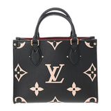 LOUIS VUITTON ルイヴィトン モノグラムアンプラント オンザゴー PM 2WAY 黒/ベージュ M45659 レディース レザー ハンドバッグ 未使用 銀蔵